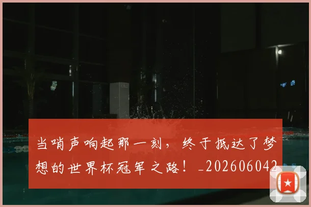 当哨声响起那一刻,终于抵达了梦想的世界杯冠军之路!_20260604232713